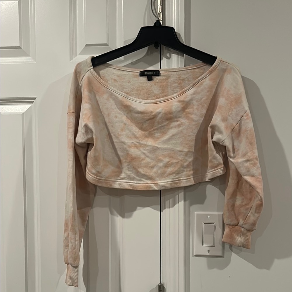 Missguided Cropped Tie Dye Sweater